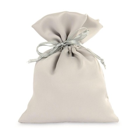 SACCHETTO RASO ARGENTO 10X14